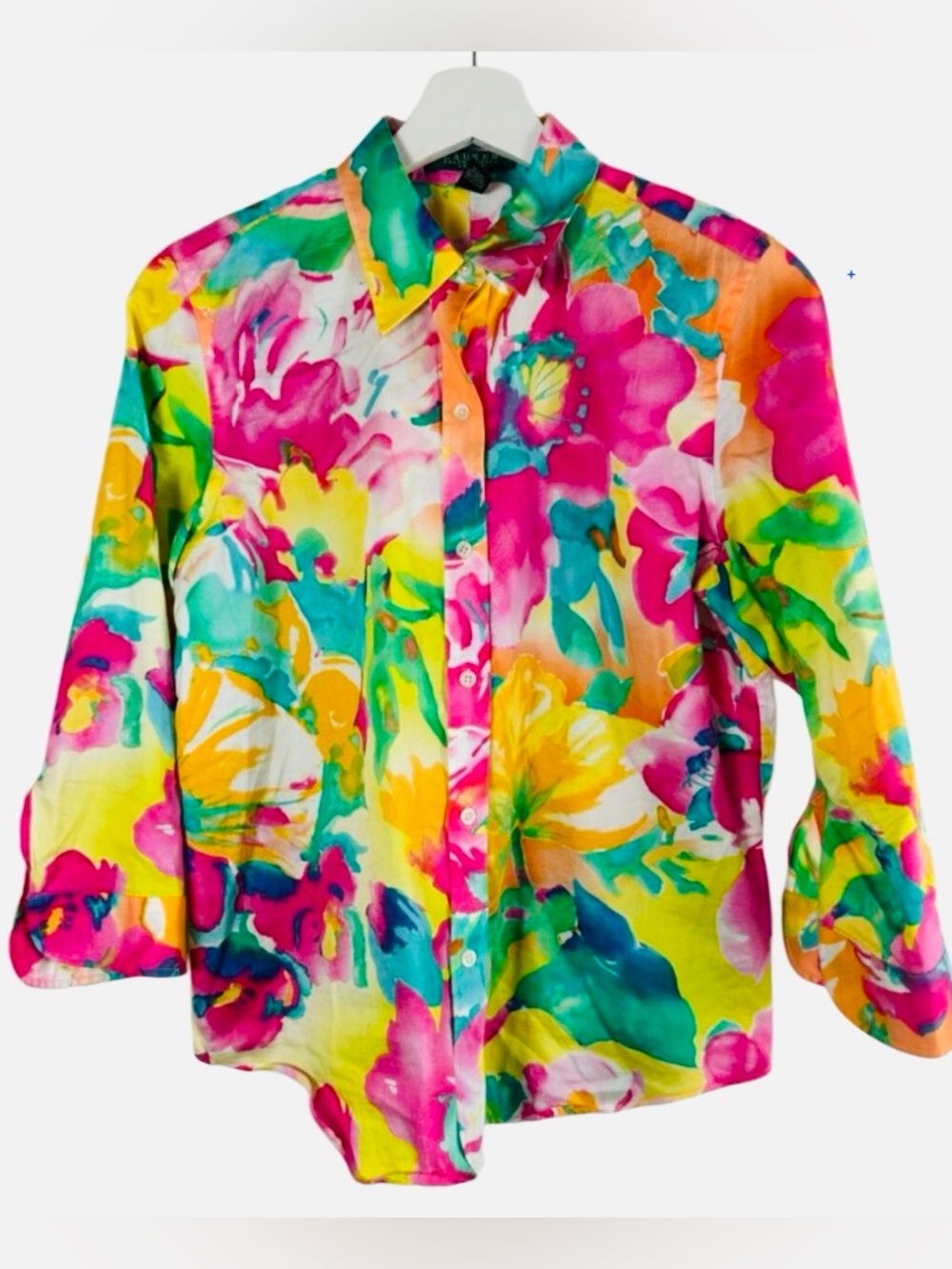 LAUREN RALPH LAUREN- Button-down Floral Shirt